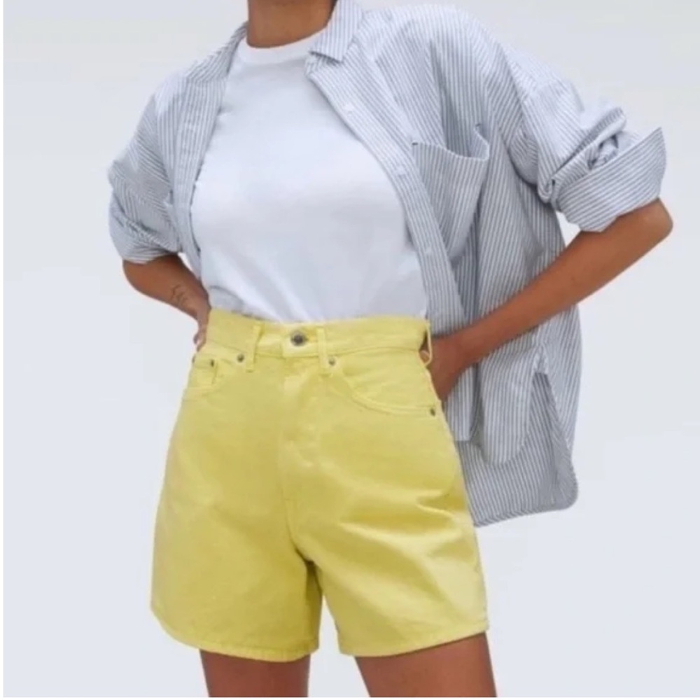 Everlane Butter Yellow A-Line Shorts size 26